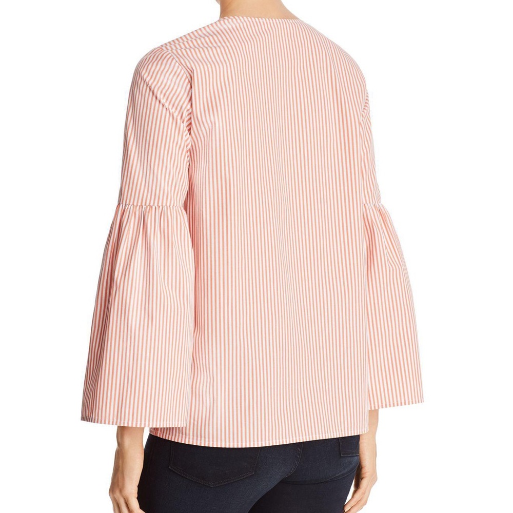 NWT MICHAEL Michael Kors Striped Bell Sleeve Top - Picture 12 of 12